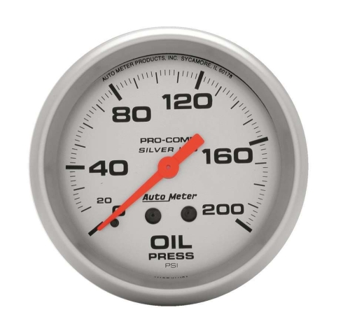 AUTOMETER ATM4622 Autometer 2-5/8 Silver Liquid