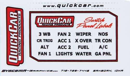 Large Labels for Switch Panels 50-003