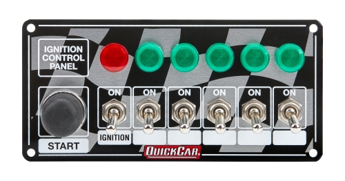 Flag Plate, 6 Switches & 1 Button w/ Lights 50-166