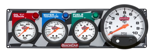 QUICKCAR RACING PRODUCTS QRP61-6042 Flag 3-1 OP/WT/FP/5 In Tach 61-6042
