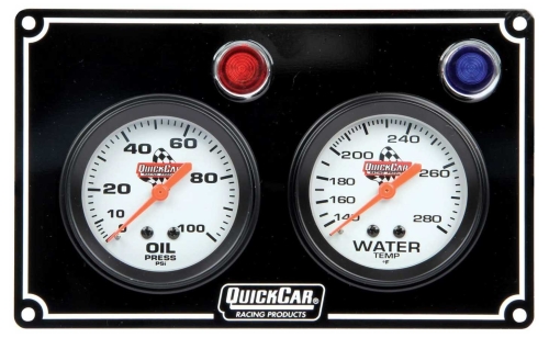 Black 2 Gauge Panel OP/WT 61-6701