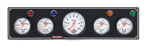 QUICKCAR RACING PRODUCTS QRP61-67513 3-1 Gauge Panel w/ Tach Black61-67513