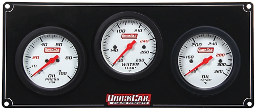 QUICKCAR RACING PRODUCTS QRP61-7011 Extreme 3 Gauge Panel OP/WT/OT 61-7011
