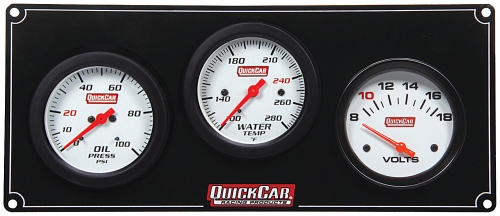 QUICKCAR RACING PRODUCTS QRP61-7017 Extreme 3 Gauge Panel OP/WT/VT 61-7017