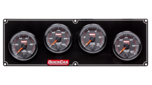 QUICKCAR RACING PRODUCTS QRP69-4026 Redline 4 Gauge Panel OP/WT/FP/WP 69-4026