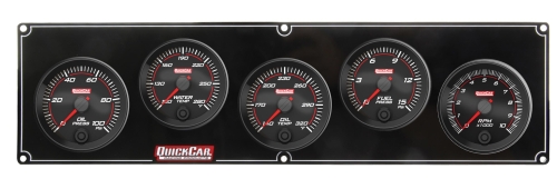 QUICKCAR RACING PRODUCTS QRP69-4251 Redline 4-1 Gauge Panel OP/WT/OT/FP w/ 2-5/8 Tach 69-4251