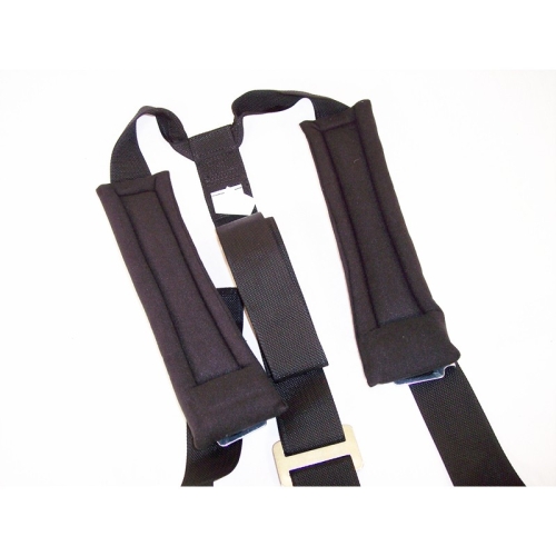 Seat Belt, 2 Shoulder with Pads & 3 Lap, Duck Bill, Black