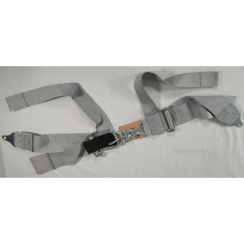 Seat Belt, 2 Shoulder with Pads & 3 Lap, Duck Bill, Grey