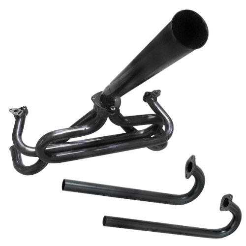 EMPI 00-3732-0 Baja Exhaust, 1-1/2 with 3 Bollt Stinger & J-Pipes, Raw