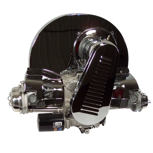 Pulley Guard, Chrome with Louvers, for Aircooled VW