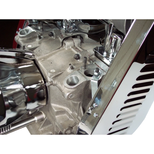 Pulley Guard, Chrome with Louvers, for Aircooled VW