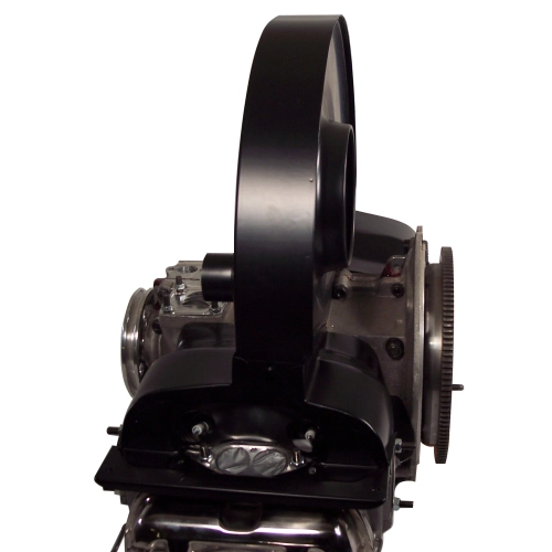 36Hp Style Fan Shroud, With Heater Ducts, Black