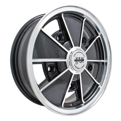 EMPI 10-1086-0 Brm Wheel, Black with Polished Lip, 17x7, 5 On 205mm VW