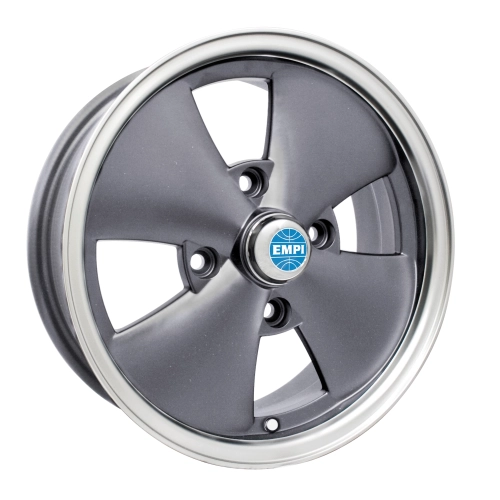 EMPI 10-1093-0 4 Spoke Wheel, Grey Finish, 5.5 Wide, Fits 4 on 130mm VW