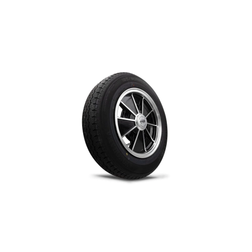 EMPI 10-2004-0 Wheel Tire Combo, BTR Black Polished, 165/80R15