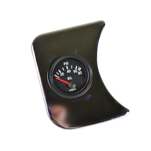 1 Hole Gauge Panel, Chrome for 3-1/8