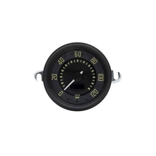 EMPI 14-1101-0 115mm Speedometer 0-120 MPH with Black Dial Black Bezel