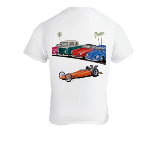 EMPI Dragster Shirt, White, Large