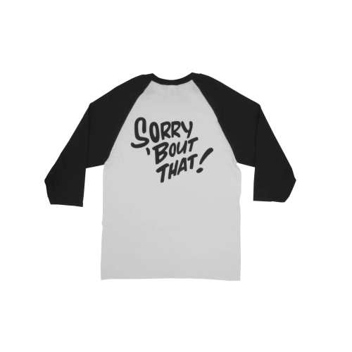 Sorry Bout That Medium Sleeve Baseball Jersey, Large