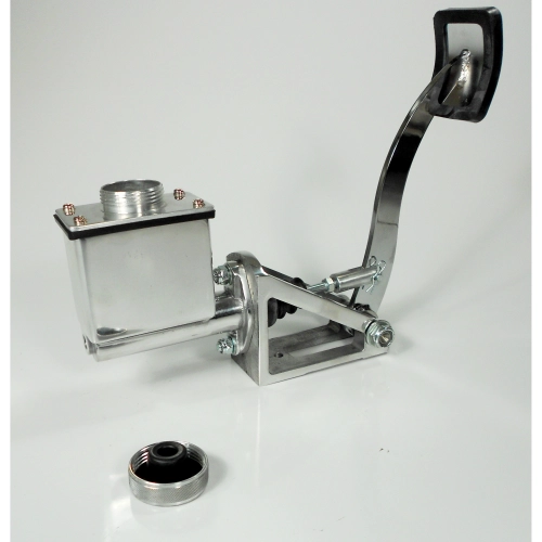 Single Brake Pedal Kit, 3/4 Master Cylinder, Polished
