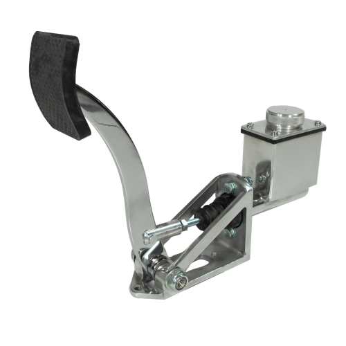 Single Brake Pedal Kit, 3/4 Master Cylinder, Polished