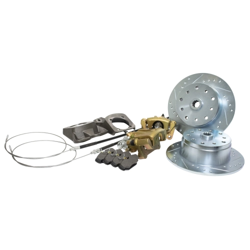 EMPI 22-6136-0 Disc Brake Kit, 5 On 4-3/4 Chevy, with E-Brake Short Spline
