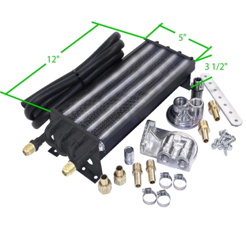 8 Pass Oil Cooler Kit, for Type 4 VW, with Threaded Fittings