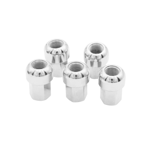 EMPI 78-2871-0 14mm Porsche Style Nuts, Chrome, Set of 5
