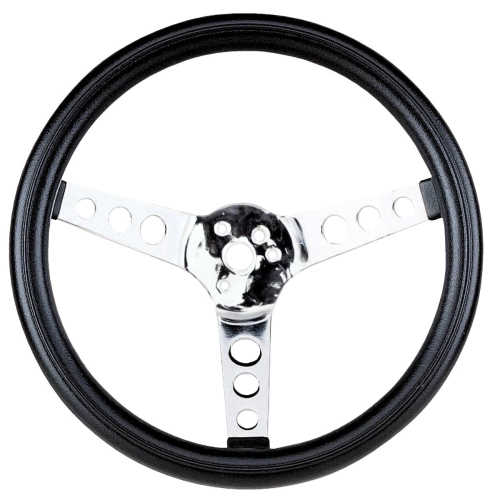 EMPI 79-4112-0 Steering Wheel, 12-1/2 Diameteer, 3 Dish, 3 Spoke, 3 Bolt