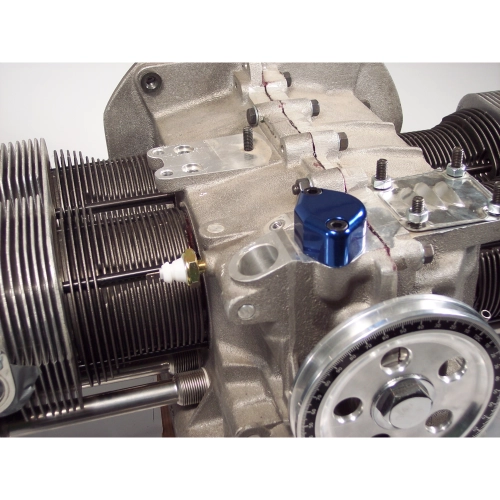 Fuel Pump Block Off with Vent, Blue