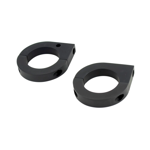 Billet Light Mount Brackets, For 1-3/4 Tube, Black, Pair