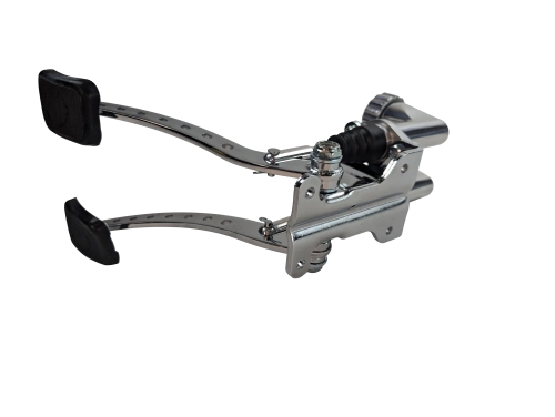 Polished Pedal Kit for 2 Wheel Brakes 3/4 Masters, No Gas