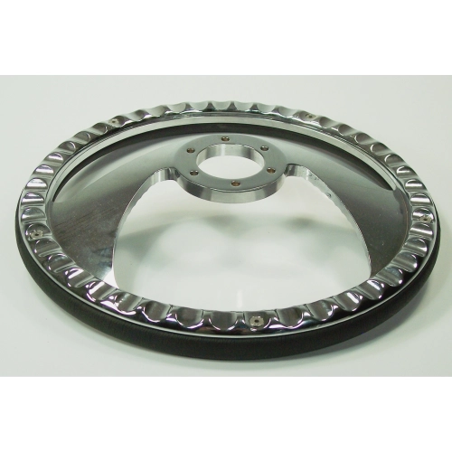 Steering Wheel, Billet 14 Diameter, 1 Dish Leather 6 Bolt
