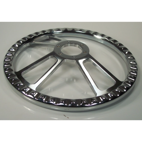 Steering Wheel, Billet 14 Diameter, 1 Dish, 3 Spoke 6 Bolt