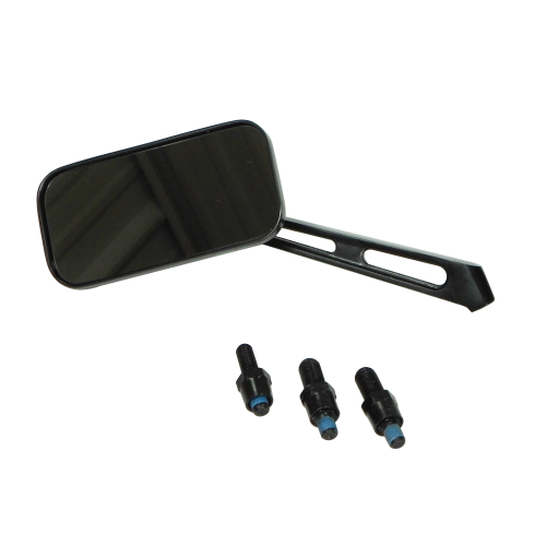 IAP AC857820B Side Mirror, Rectangular with Billet Arm, Black, Each