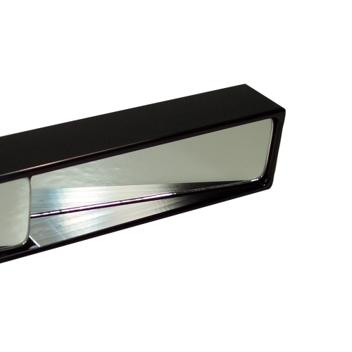 3 Panel Billet Rear View Mirror, Black