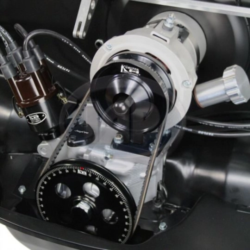 Crank Pulley Kit, Billet Top & Fits Air-Cooled Beetle