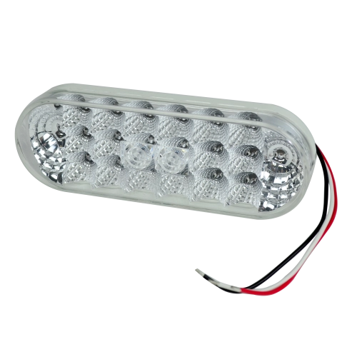 Latest Rage AC945500RC Led Oval Tail Light, Clear/Red, Sold Each