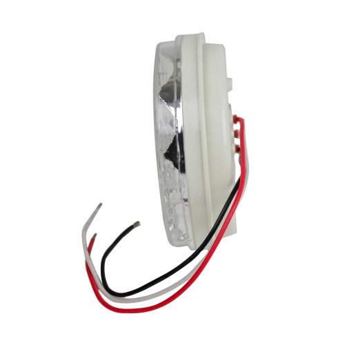 Led Round Tail Light, Clear/Red, Sold Each