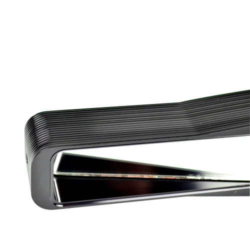 3 Panel Billet Rear View Mirror, Black