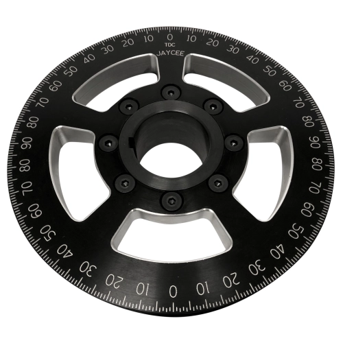 JayCee JC-8609-S JayCee Billet 6 Inch Street Pulley, Sand Sealed, Black