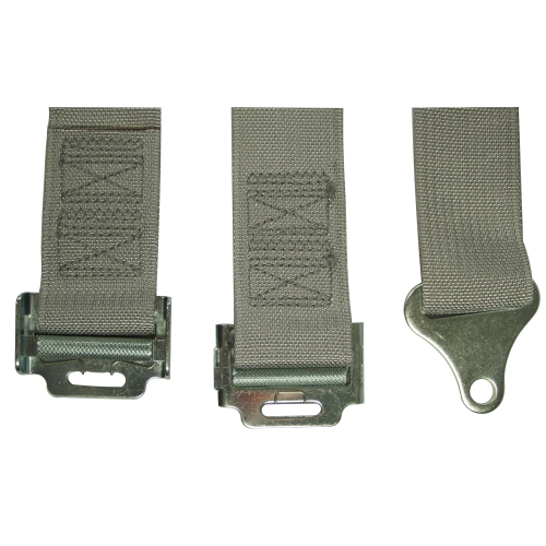Seat Belt, 2 Shoulder & 3 Lap, Duck Bill, Deluxe Grey
