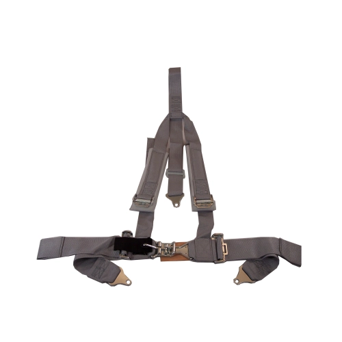 Latest Rage TIGERDLX323PG Seat Belt, 2 Shoulder with Pads & 3 Lap, Duck Bill, Grey