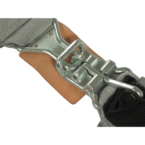 Seat Belt, 2 Shoulder with Pads & 3 Lap, Duck Bill, Grey