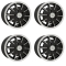 Gasser Wheels Black with Polished Lip, 5.5 Wide 5 on 130mm