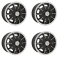 Gasser Wheels Black with Polished Lip, 5.5 Wide, 5 on 112mm