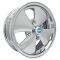 4 Spoke Wheel, All Chrome, 5.5 Wide, Fits 4 on 130mm VW