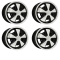 911 Alloy Wheels Polished with Black, 4-1/2 Wide, 5 on 205mm