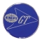 Horn Button, 36mm EMPI GT logo, Blue, Set of 4