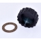 Billet Oil Filler Extension Cap, Grooved BLACK